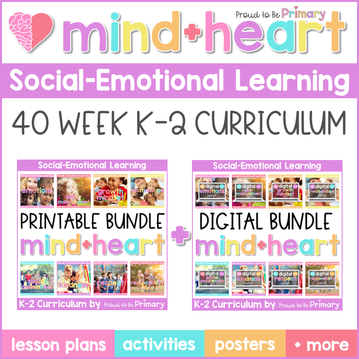 Social Emotional Learning Curriculum SEL K-2 BUNDLE