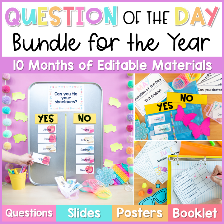 Question of the Day - Morning Meeting Conversation Starters & Student Survey