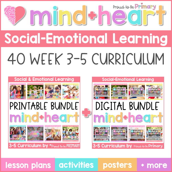 Social Emotional Learning Curriculum for Grades 3-5 BUNDLE