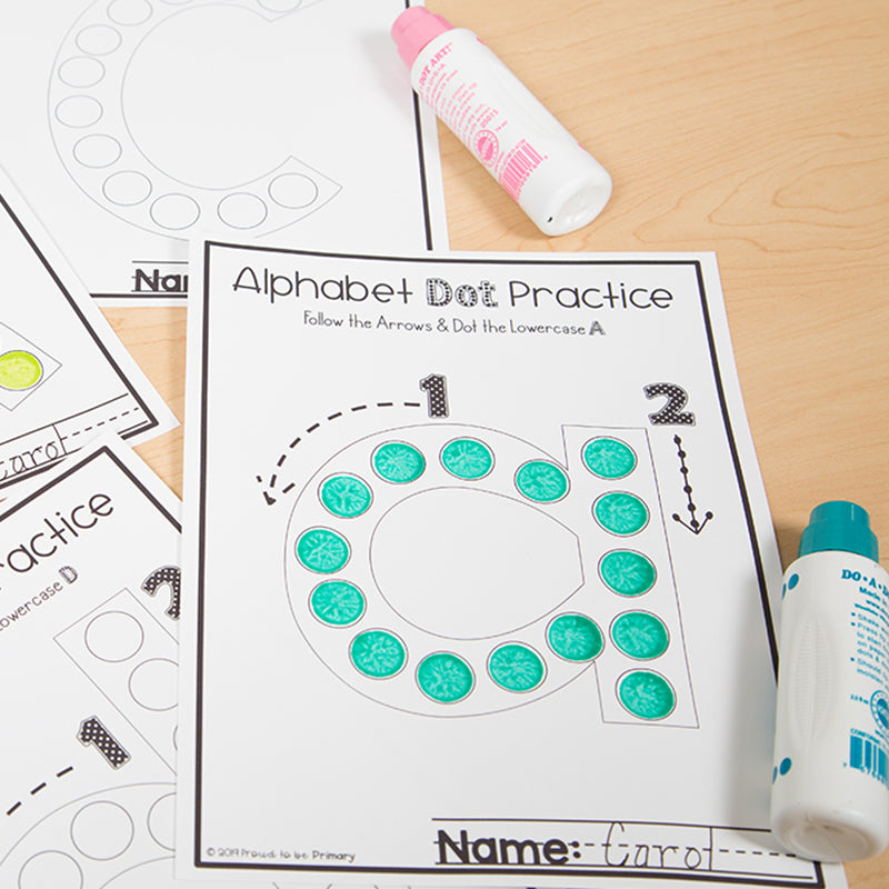 Alphabet Letter Dot Pages - Proud to be Primary