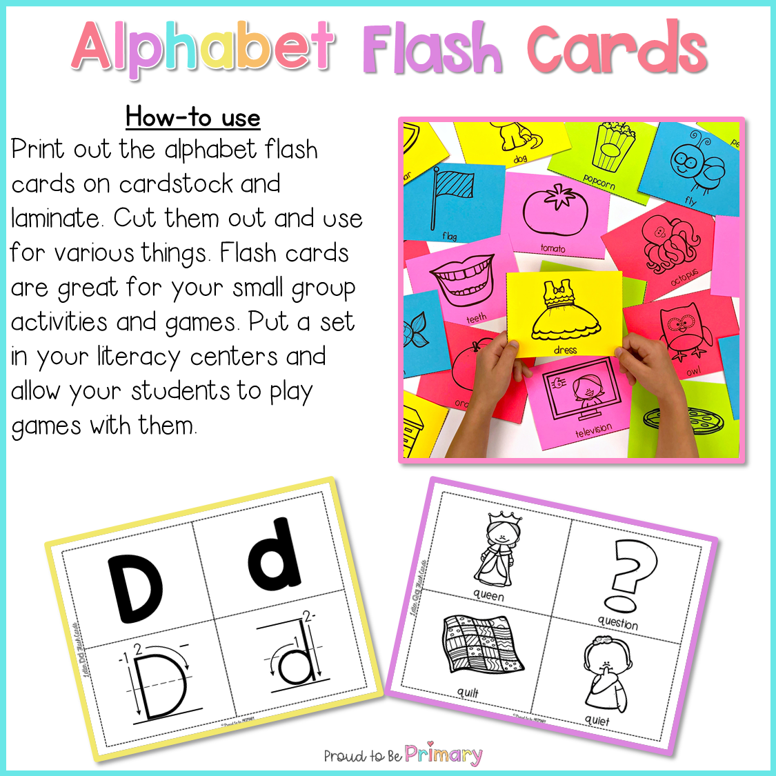 Alphabet Flash Cards - Proud to be Primary