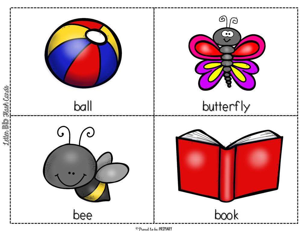 B. Words beginning with B flashcards