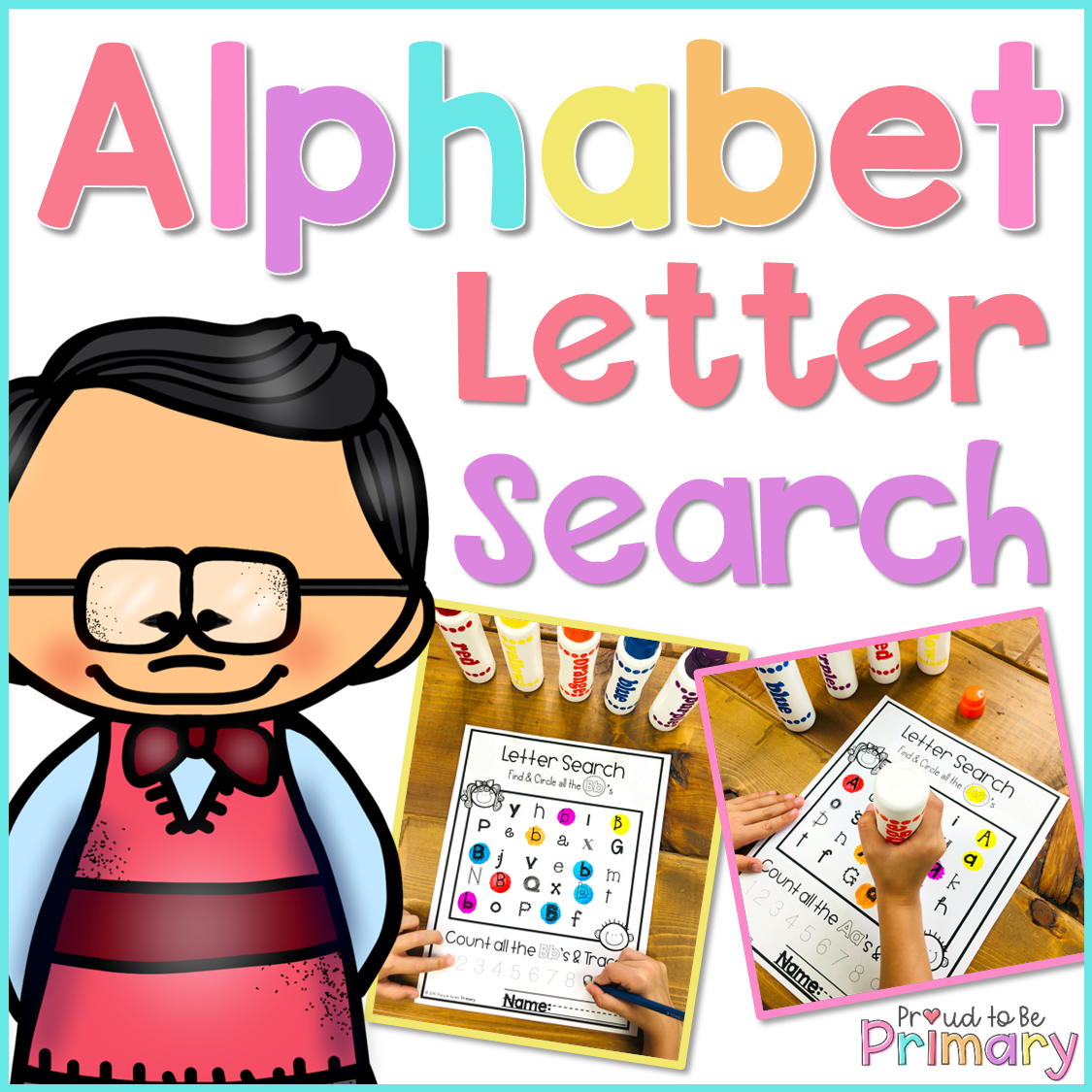 Alphabet Letter Search - Proud to be Primary