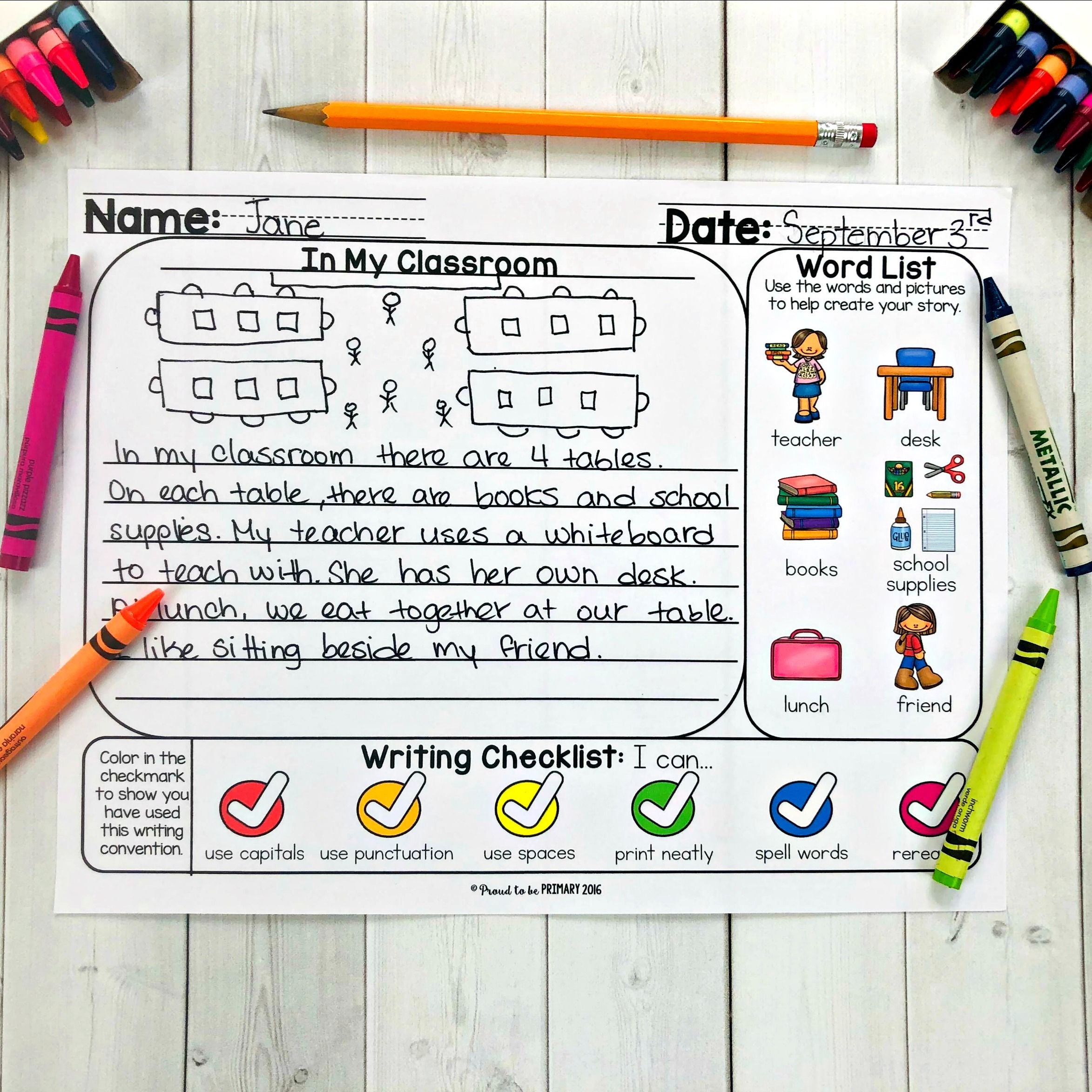 Back to School Writing Prompts | Digital & Printable for Distance Learning - Proud to be Primary