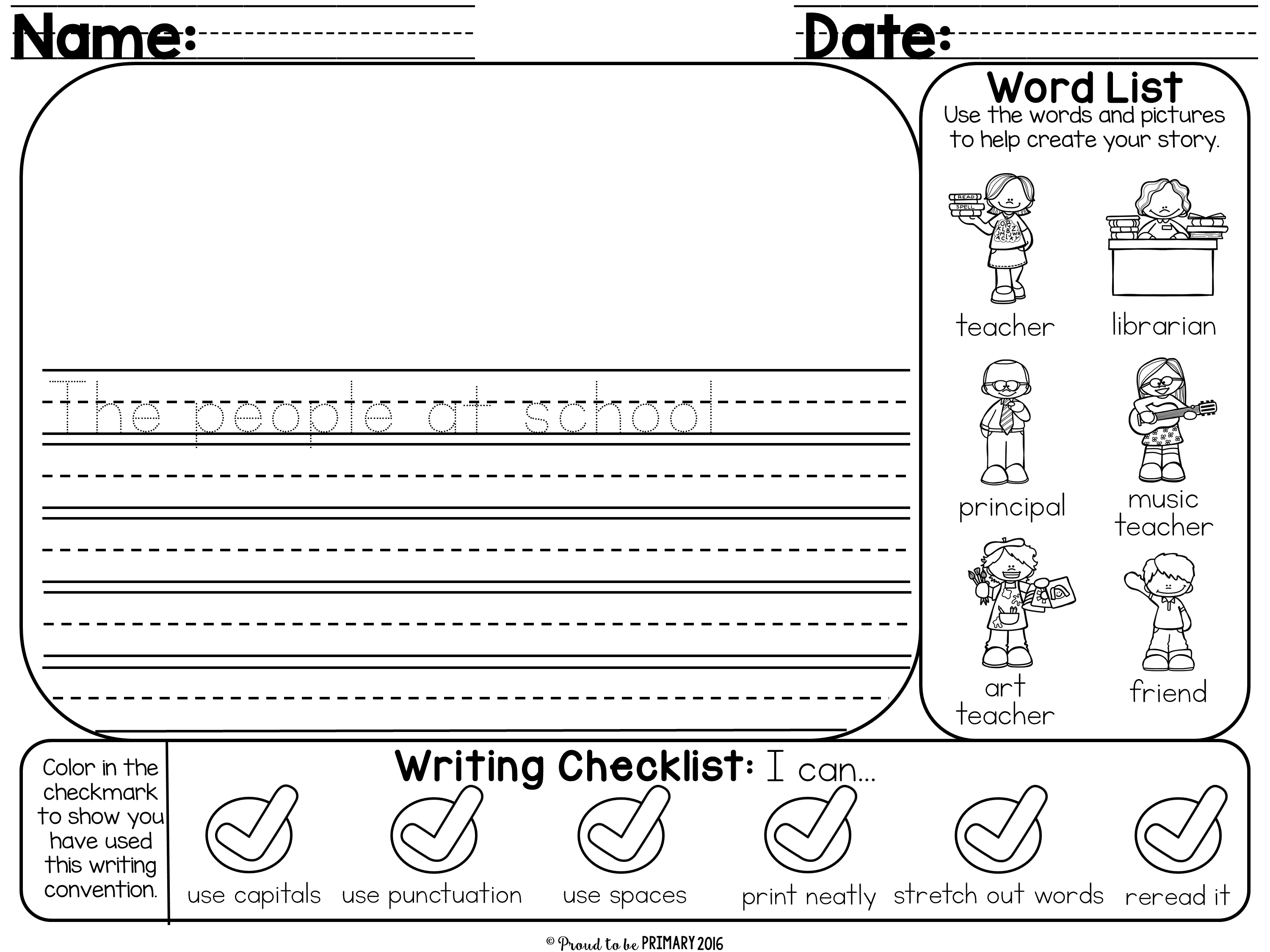 Back to School Writing Prompts | Digital & Printable for Distance Learning - Proud to be Primary