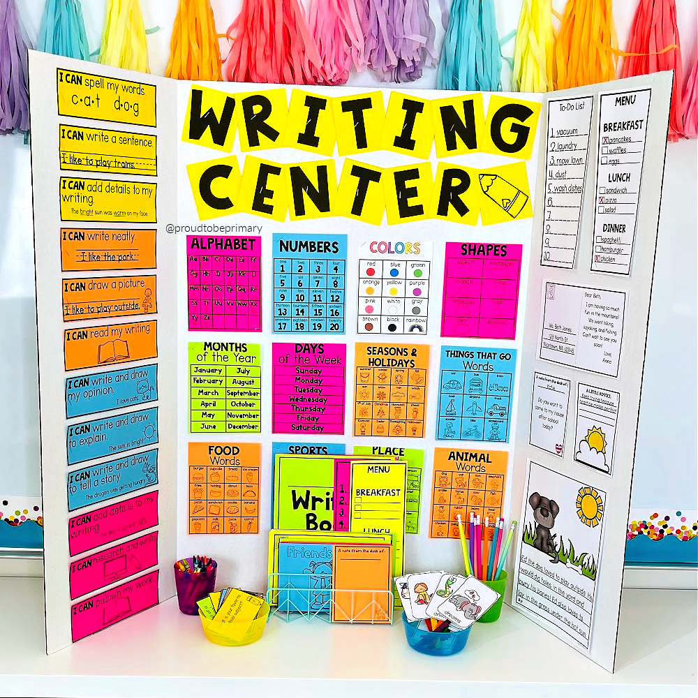 Writing Center Starter Kit for Preschool, Pre-K, Kindergarten, & 1st Grade