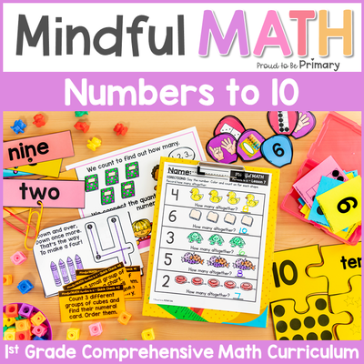 Grade 1 Math Counting Numbers to 10 First Grade Math Centers Posters A