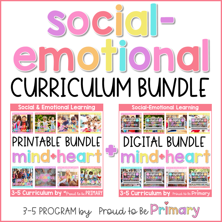 Social Emotional Learning Curriculum for Grades 3-5 BUNDLE