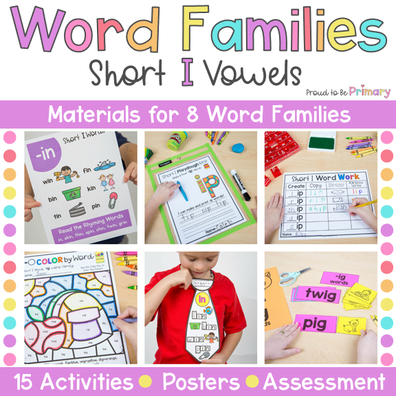 Word Family Short I Activities - CVC & CVCC Instruction
