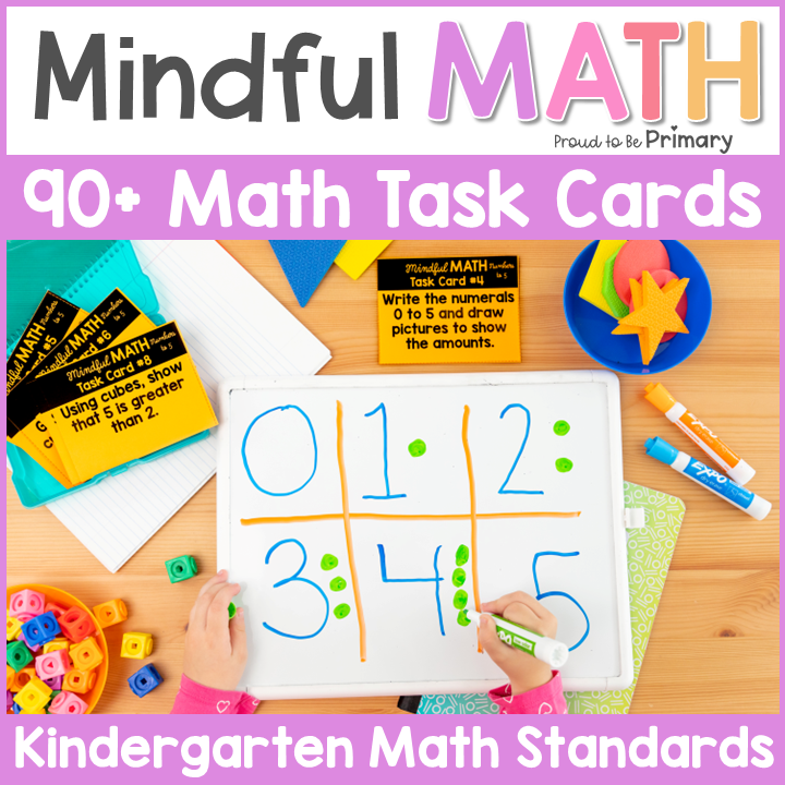 Kindergarten Math Warm-Ups - Daily Math Activity Task Cards & Number Talks