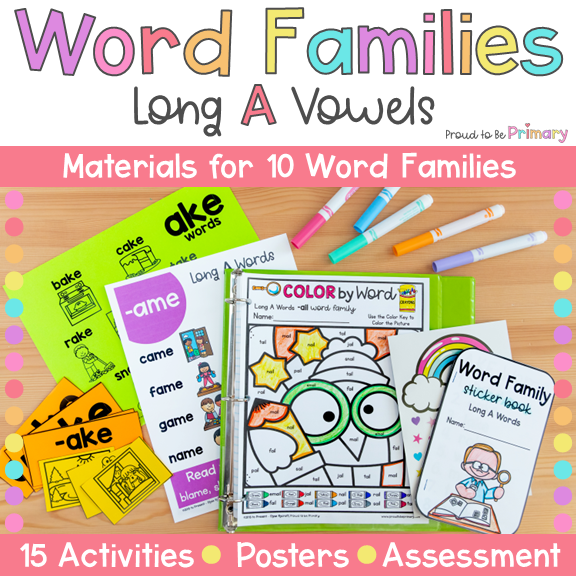 Long A Vowel Word Family Activities