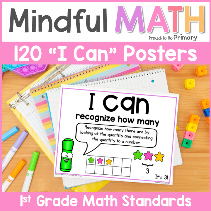 1st Grade I Can Statement Posters - Math Common Core Standards