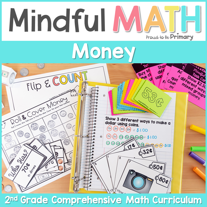 Money to 500¢ (coins & bills) - US & Canadian Money - Second Grade Mindful Math
