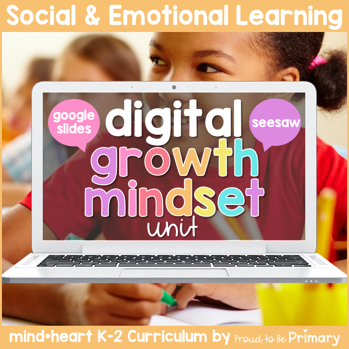 Growth Mindset DIGITAL K-2 Social Emotional Learning - Google & Seesaw Activities