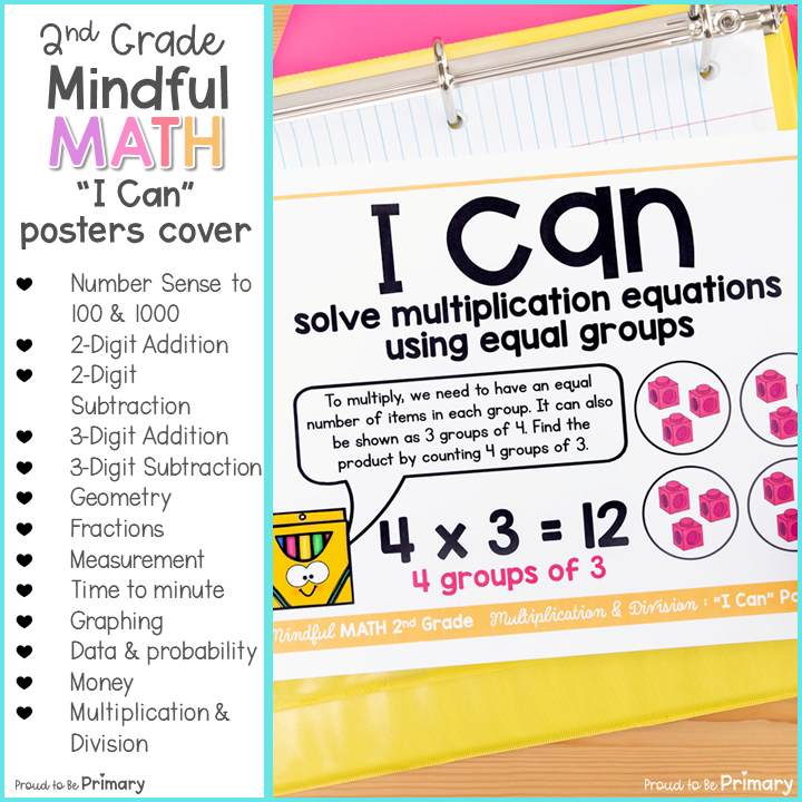2nd Grade I Can Statement Posters - Math Common Core Standards