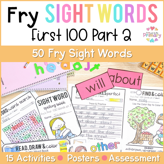 Fry's Sight Words Curriculum - First 100 Words Part 2