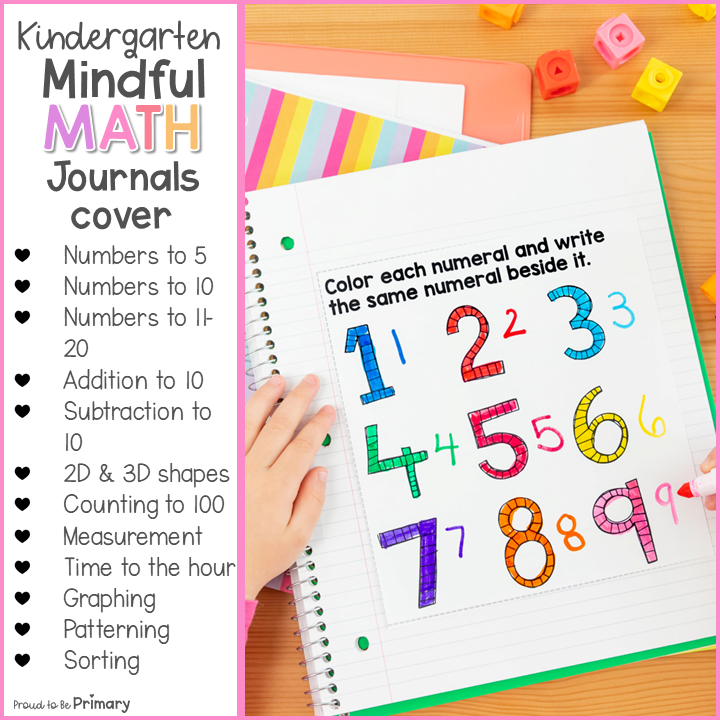 Kindergarten Math Journal Prompt Activities