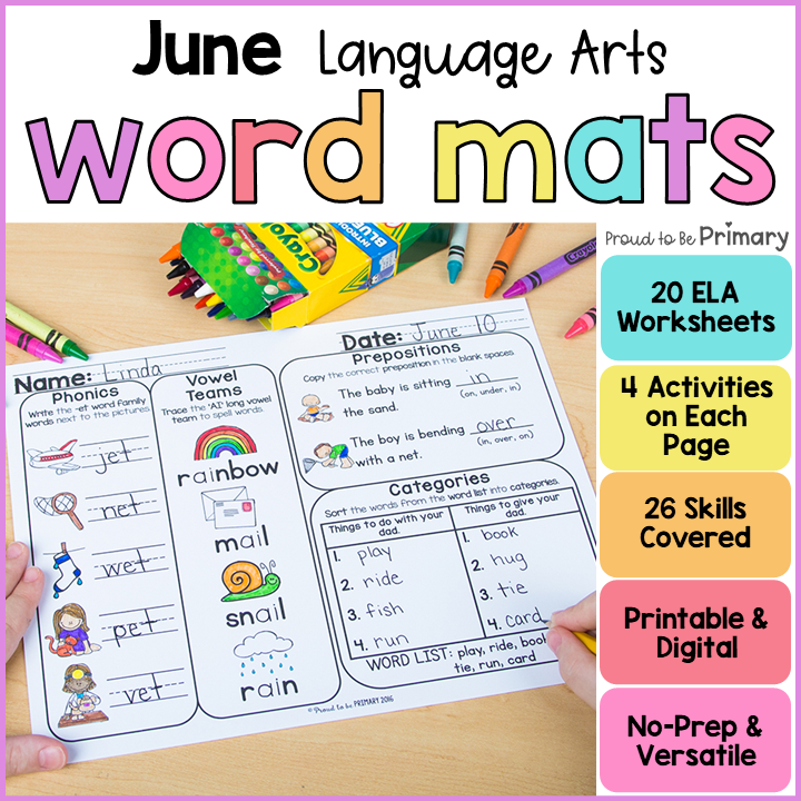 Summer Word Work and Daily Language Arts Review