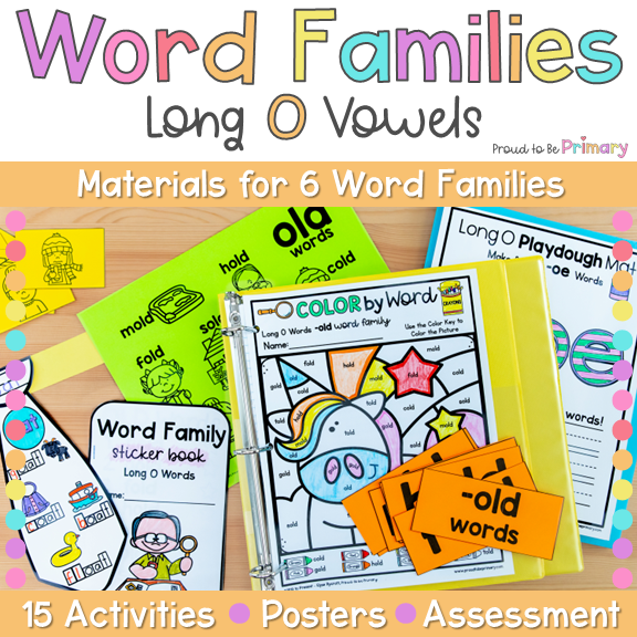 Long O Vowel Word Family Activities