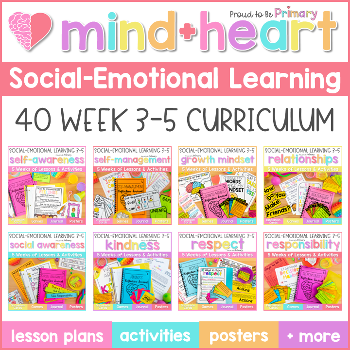 Social Emotional Learning, Social Skills, & Character Education Bundle 3-5
