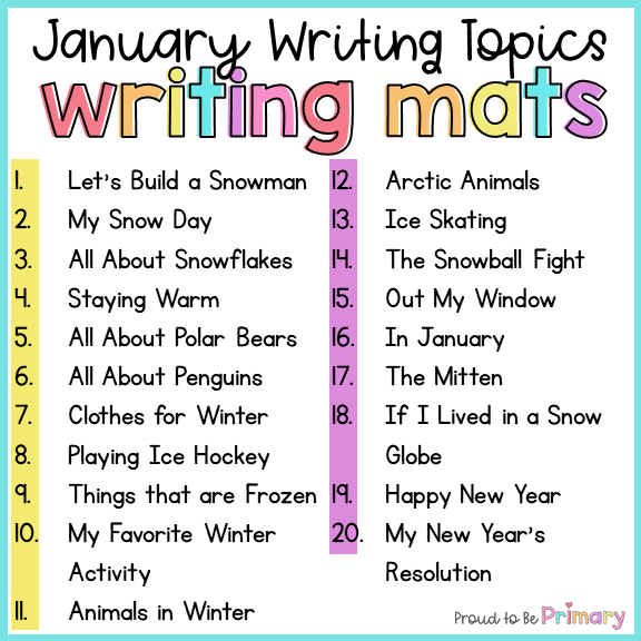 Writing Prompts Practice for January