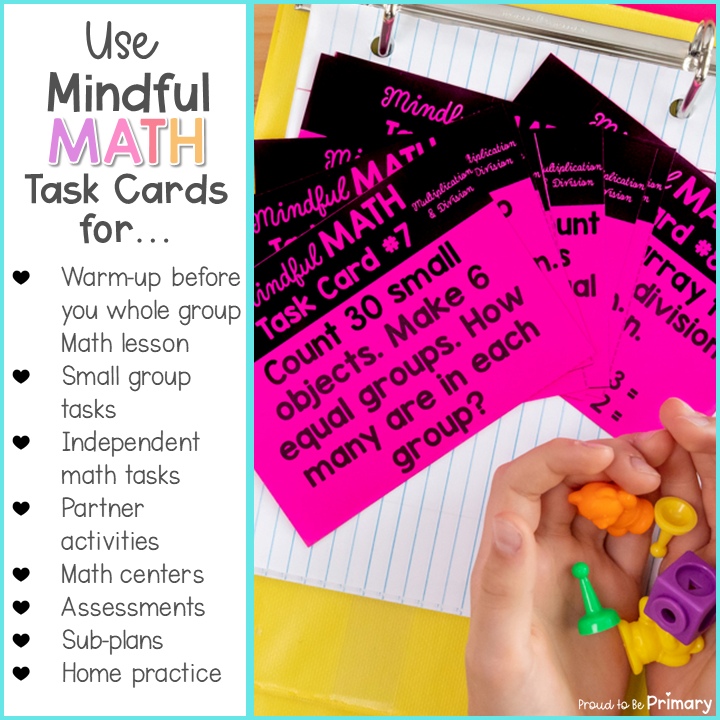 2nd Grade Math Warm-Up Task Cards & Daily Math Practice Small Group Ac