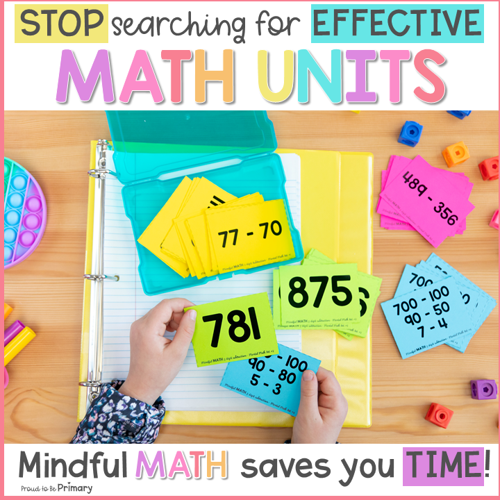 3-Digit Subtraction (with and without regrouping) Second Grade Mindful Math