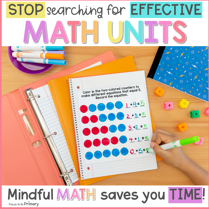 Addition to 10 - First Grade Mindful Math