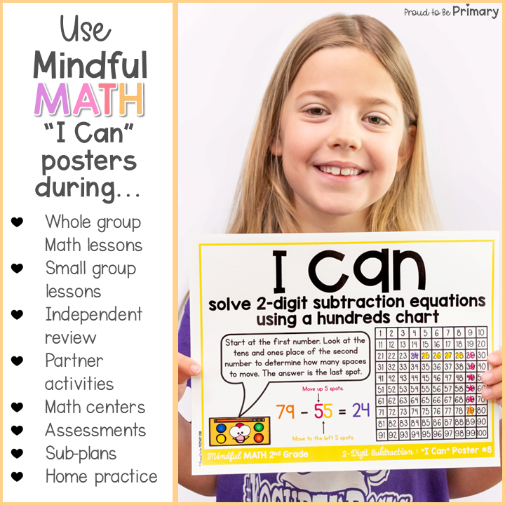 2nd Grade I Can Statement Posters - Math Common Core Standards