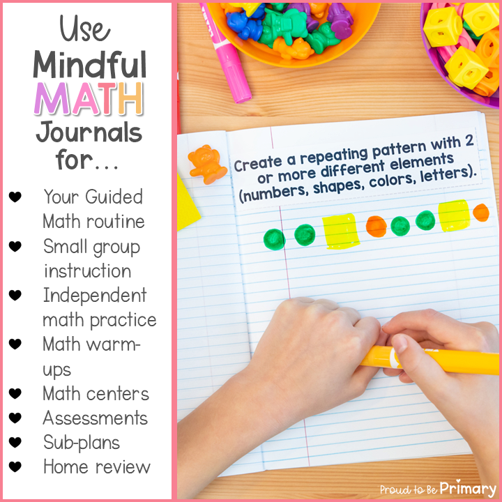 1st Grade Math Word Problems Interactive Journal Prompts Small Group A