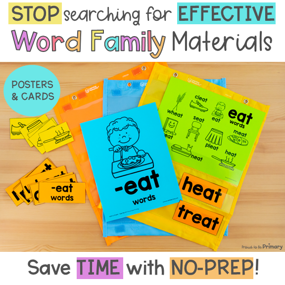 Long E Vowel Word Family Activities