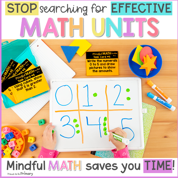 Numbers to 5 - Kindergarten Mindful Math
