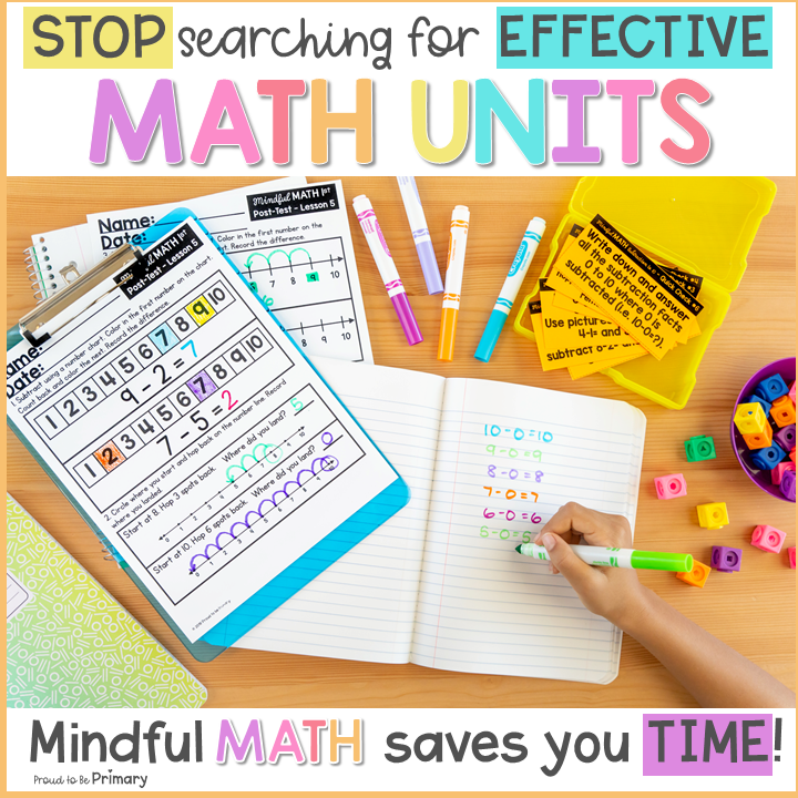 Subtraction to 10 - First Grade Mindful Math