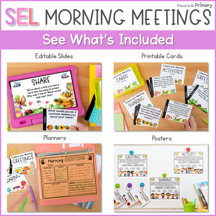 Morning Meeting Slides & Cards for May