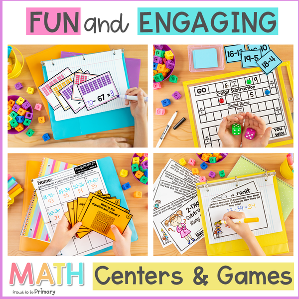 2-Digit Subtraction unit for Second Grade math
