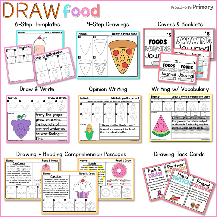Food Directed Drawing Activities