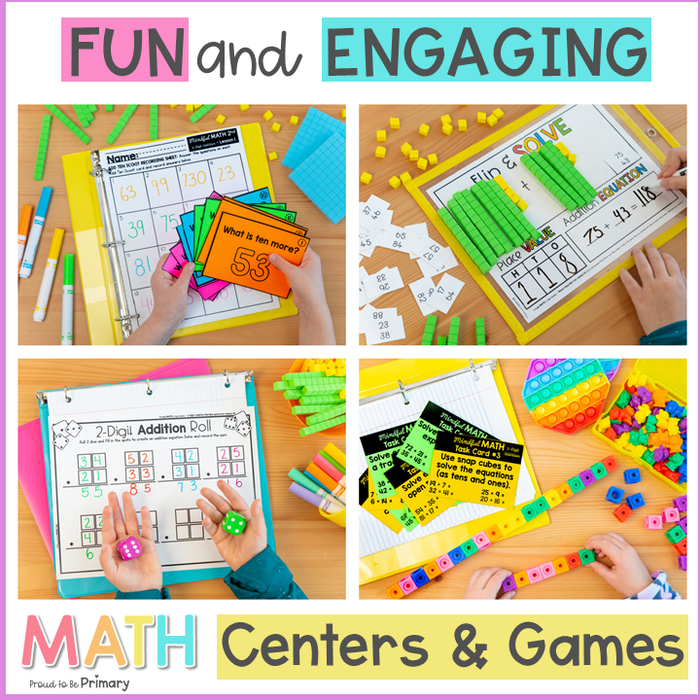 2-Digit Addition Mindful Math teaching unit for Second Grade