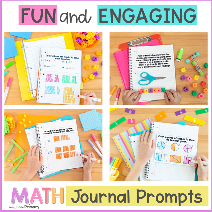 2nd Grade Math Journal Prompt Activities