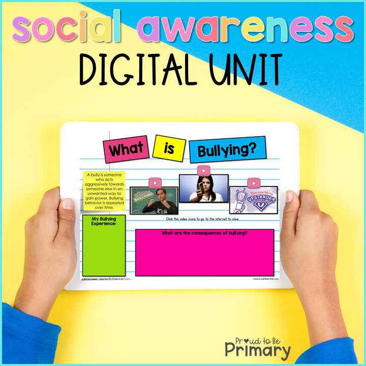Social Awareness DIGITAL Grades 3-5 Google & PowerPoint Activities