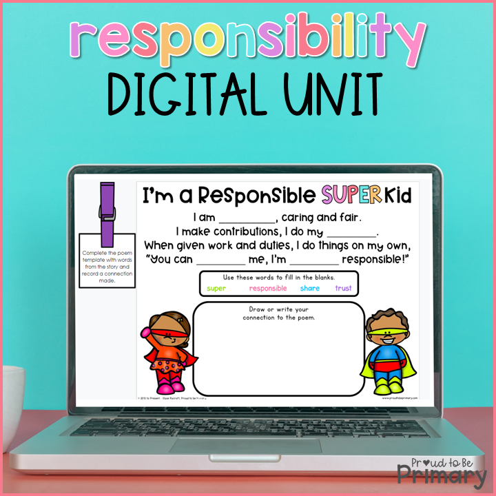 Responsibility, Goal Setting, & Bullying DIGITAL K-2 Social Emotional Learning - Google & Seesaw Activities