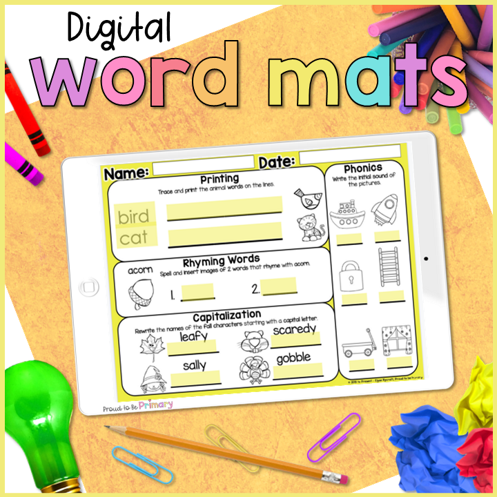 November Word Work and Daily Language Arts Review