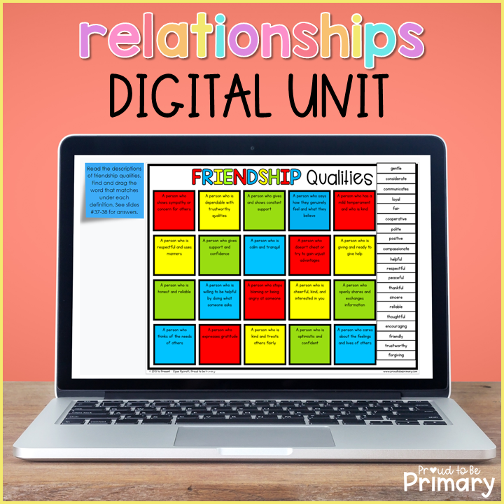 Friendship & Relationships DIGITAL Grades 3-5 Google & PowerPoint Activities