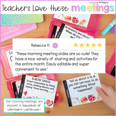February Valentines Day SEL Morning Meeting Google Slides Activities G