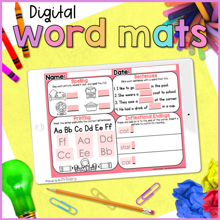 Word Work Daily Language Practice Mats BUNDLE – Proud to be Primary