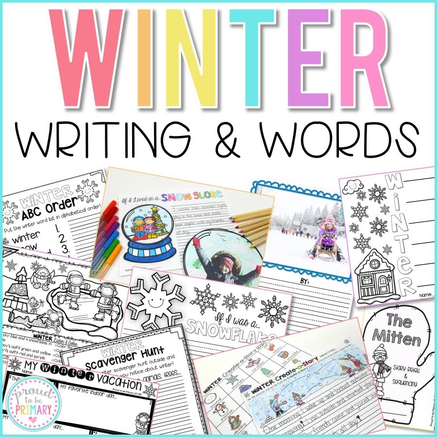 Winter Writing and Word Work Activities - Proud to be Primary