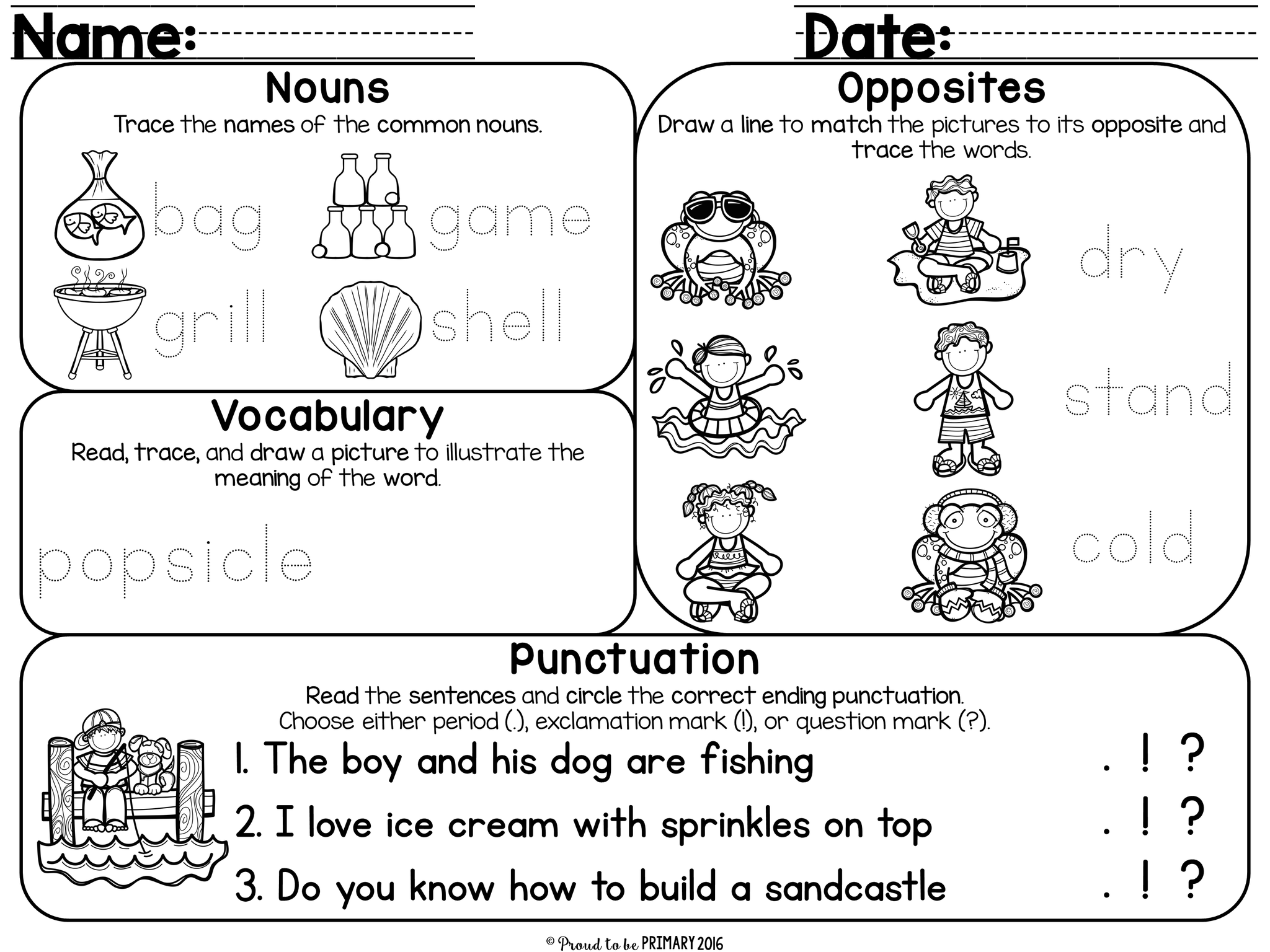 Word Work Daily Language Practice Mats BUNDLE - Proud to be Primary