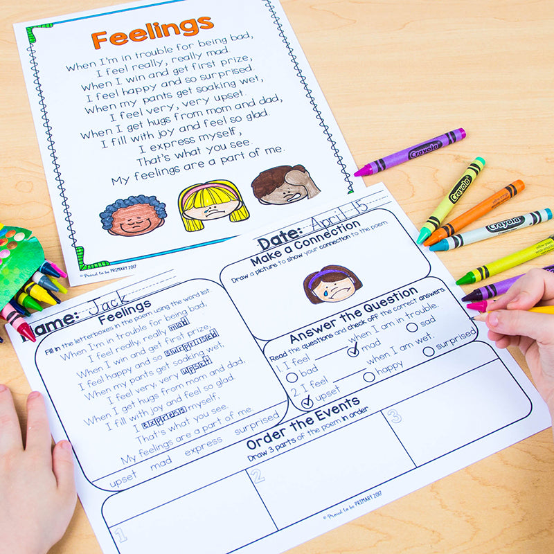 Poem of the Week Poetry Activity Mats for April