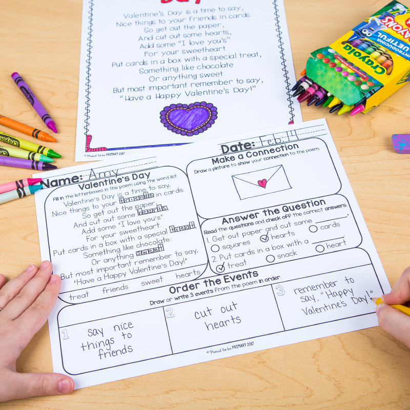 Poem of the Week Poetry Activity Mats for February – Proud to be Primary