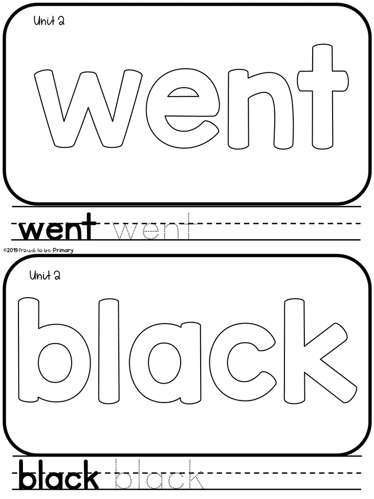 Dolch Sight Words Playdough Mats