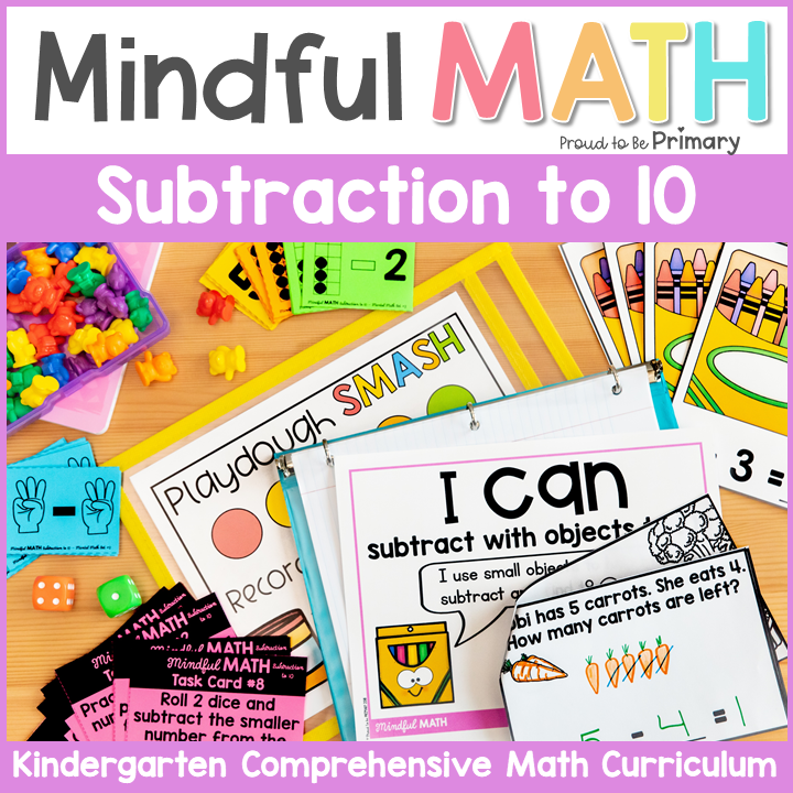 Subtraction to 10 - Kindergarten Mindful Math